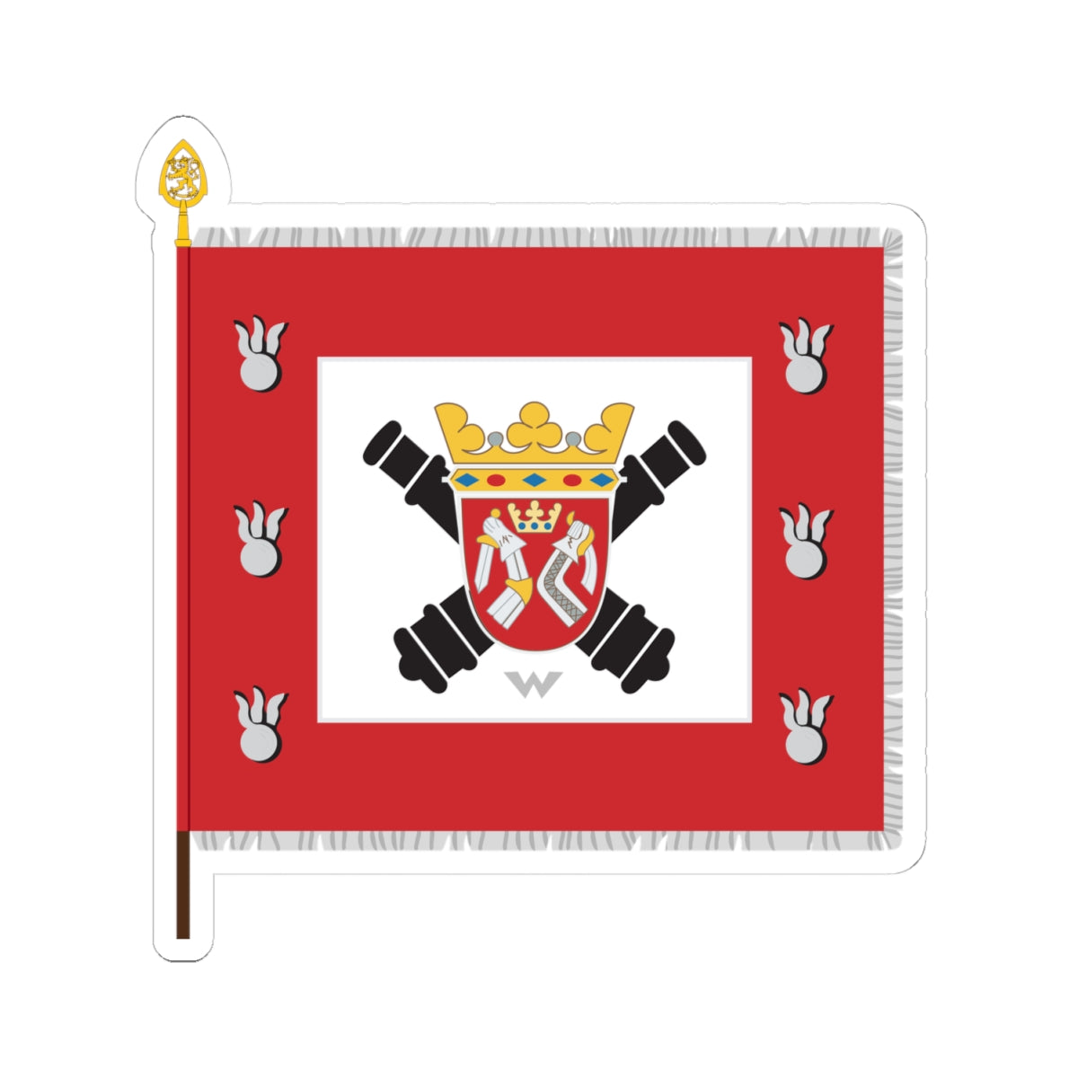 Karjalan tykistörykmentin lippu (Finland) STICKER Vinyl Kiss-Cut Decal