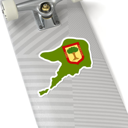 Flag map of Nuceria (Italy) STICKER Vinyl Kiss-Cut Decal
