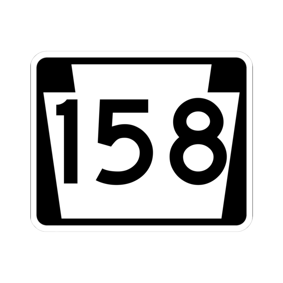 PA-158 (Pennsylvania) (Road Sign) STICKER Vinyl Kiss-Cut Decal