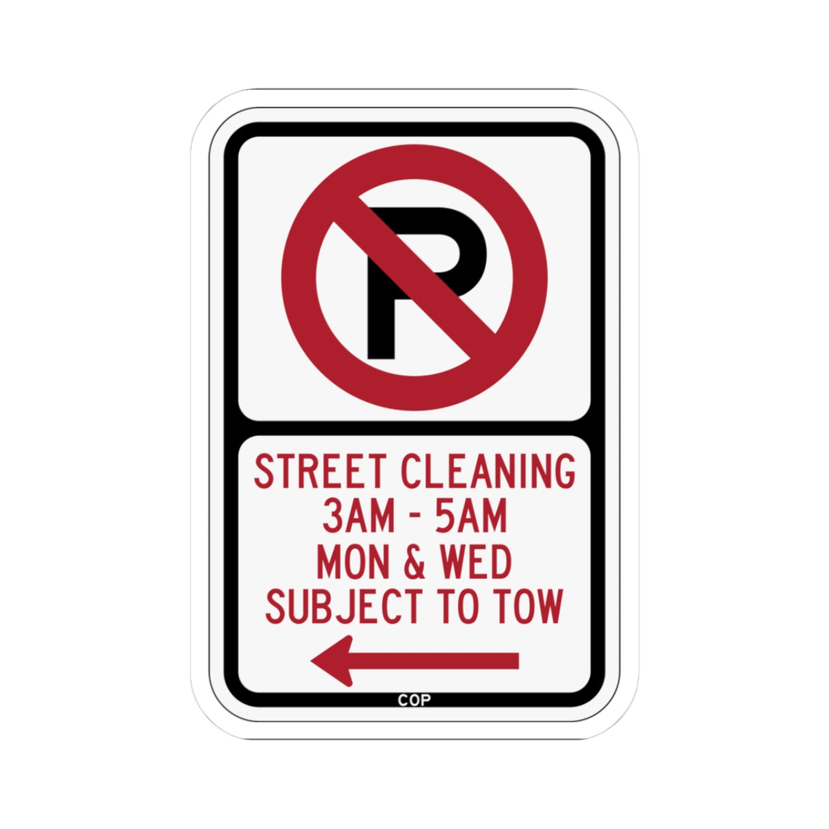 PBOT Road sign P1100R (Oregon) (Road Sign) STICKER Vinyl Kiss-Cut Decal