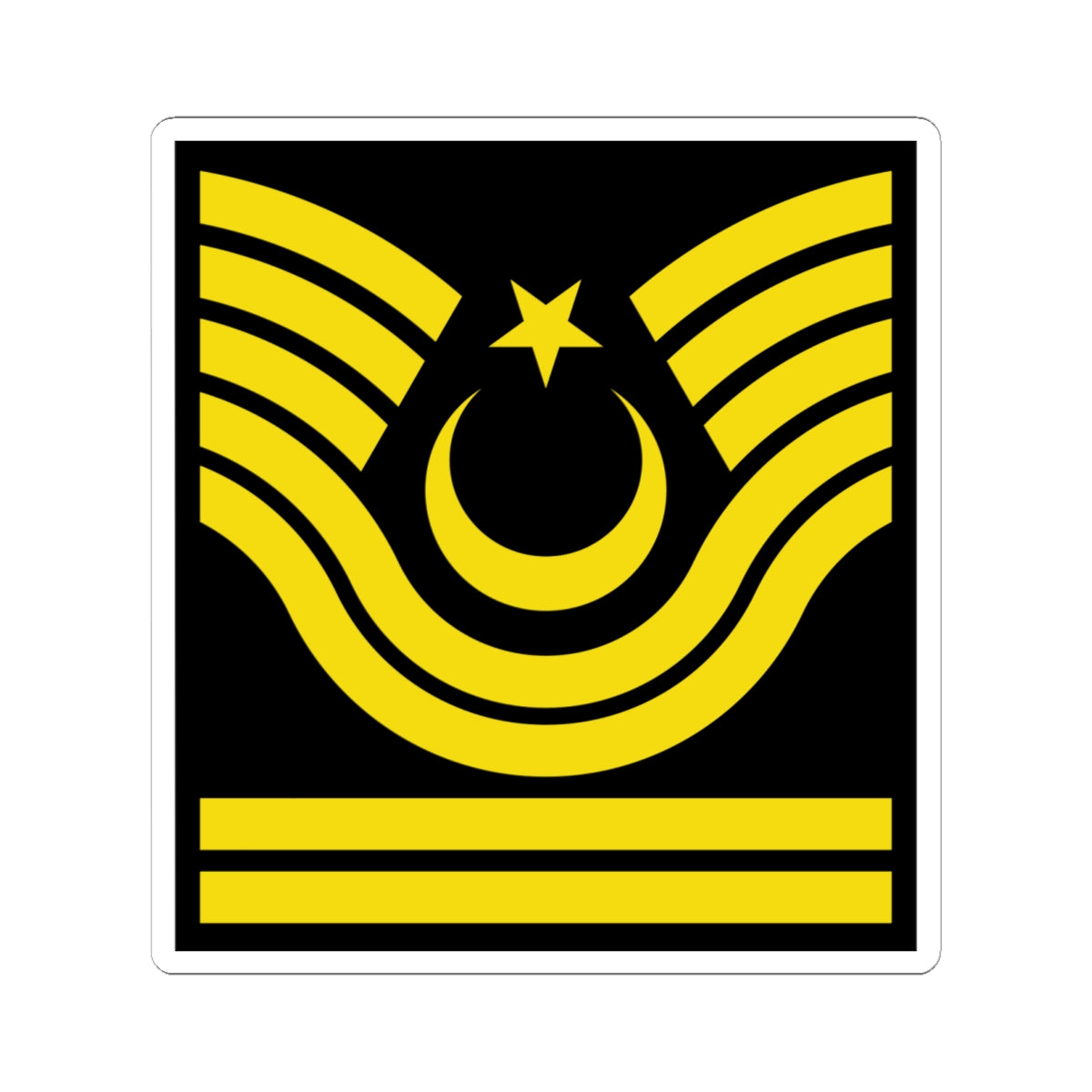 Army TUR OR 07 1 (Turkey) (Military Rank) STICKER Vinyl Kiss-Cut Decal