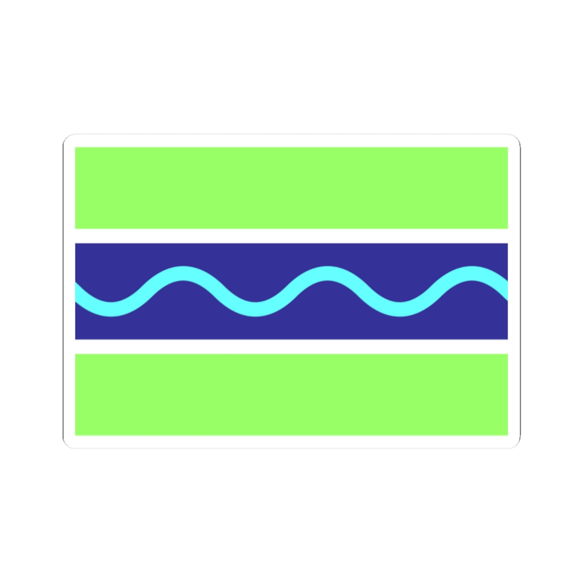 Flag of Kormilovsky rayon Omsk oblast (Russia) STICKER Vinyl Kiss-Cut Decal