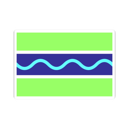 Flag of Kormilovsky rayon Omsk oblast (Russia) STICKER Vinyl Kiss-Cut Decal