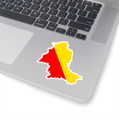 Flag map of Palermo (Italy) STICKER Vinyl Kiss-Cut Decal