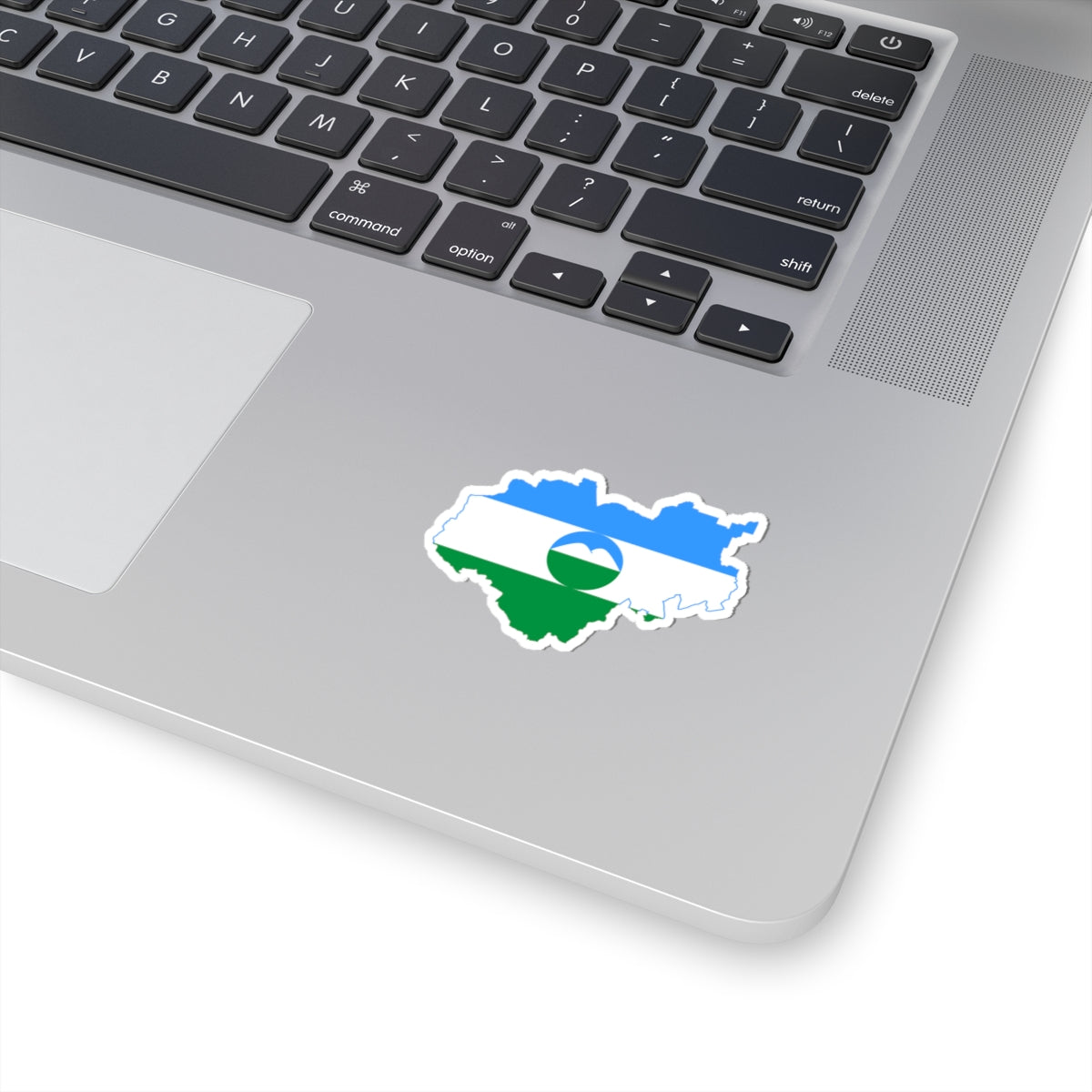 Flag-map of Kabardino-Balkaria (Russia) STICKER Vinyl Kiss-Cut Decal