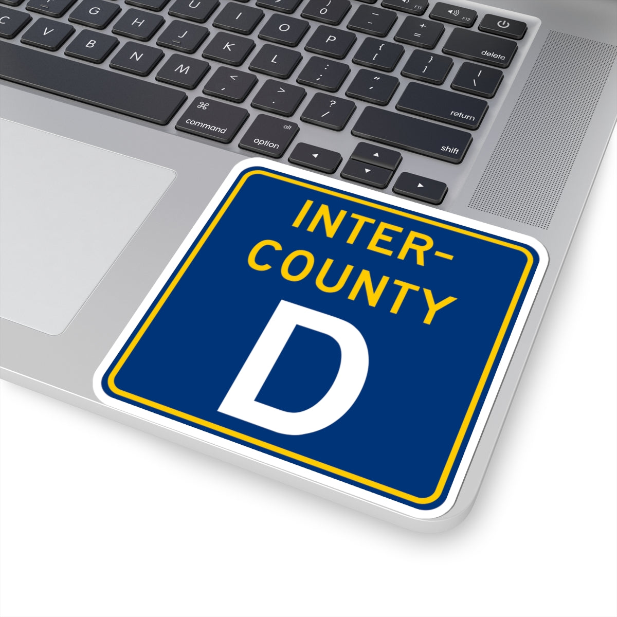 Inter County Route D MN (Minnesota) (Road Sign) STICKER Vinyl Kiss-Cut Decal