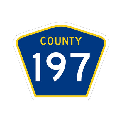 County 197 MN (Minnesota) (Road Sign) STICKER Vinyl Kiss-Cut Decal