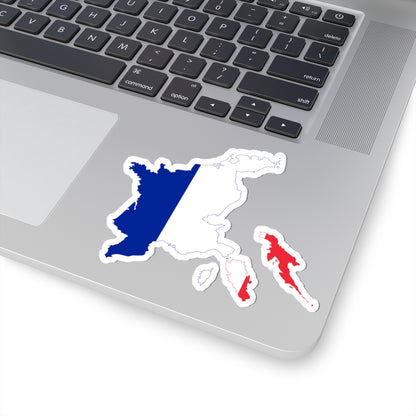 Flag-map of the First French Empire (France) STICKER Vinyl Kiss-Cut Decal
