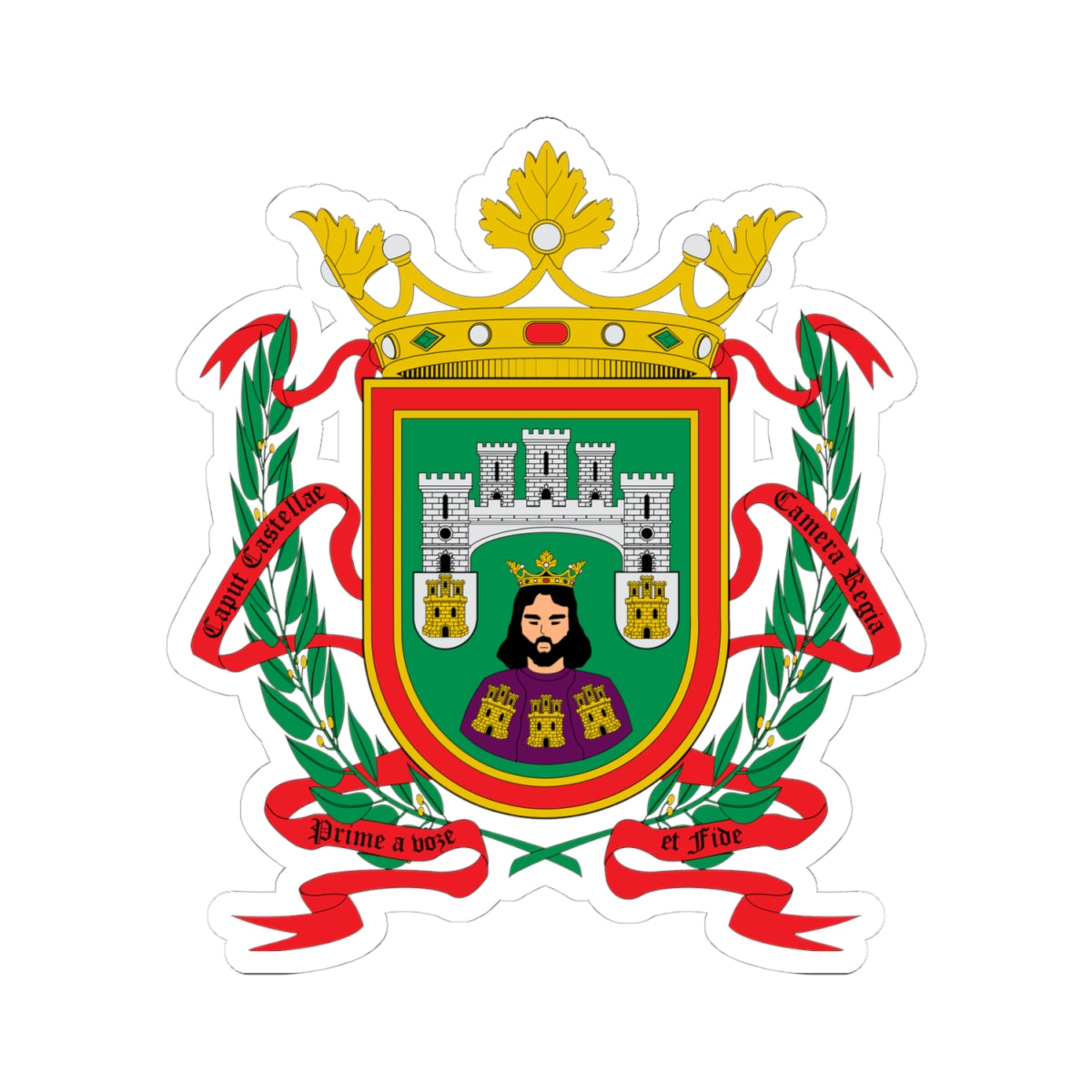 Escudo de Burgos (Spain) (Coat of Arms) STICKER Vinyl Kiss-Cut Decal