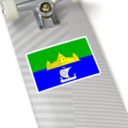 Flag Morozovka Leningrad oblast (Russia) STICKER Vinyl Kiss-Cut Decal