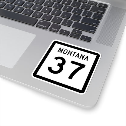MT-37 (Montana) (Road Sign) STICKER Vinyl Kiss-Cut Decal