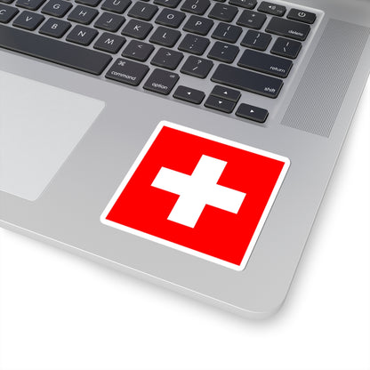Flag of Switzerland within 2to3 (Switzerland) STICKER Vinyl Kiss-Cut Decal