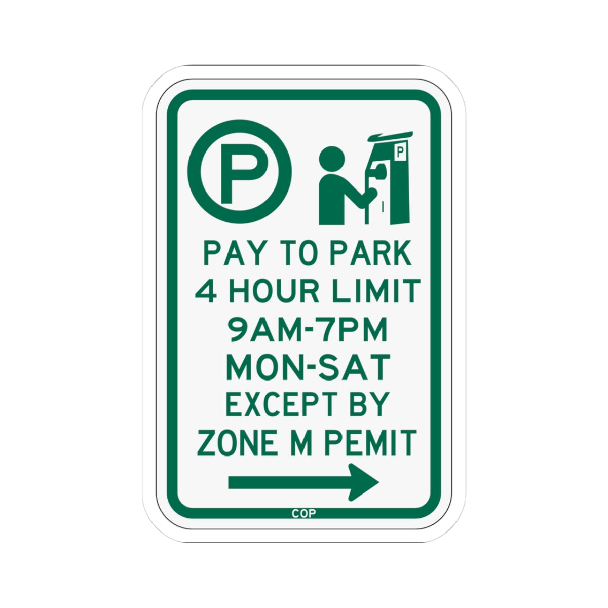 PBOT Road sign P4426R (Oregon) (Road Sign) STICKER Vinyl Kiss-Cut Decal