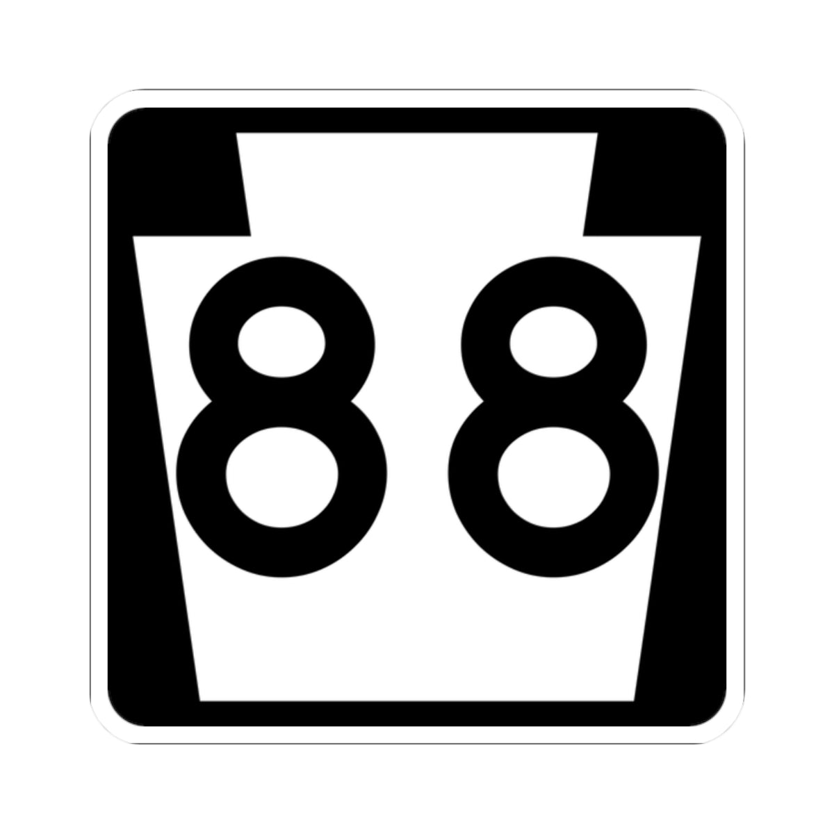 PA-88 (Pennsylvania) (Road Sign) STICKER Vinyl Kiss-Cut Decal