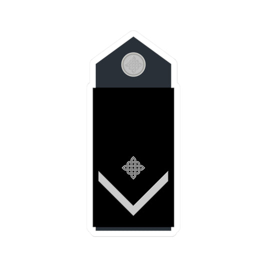 Naramenica odore skupnika HRZ i PZO (Croatia) (Military Rank) STICKER Vinyl Kiss-Cut Decal