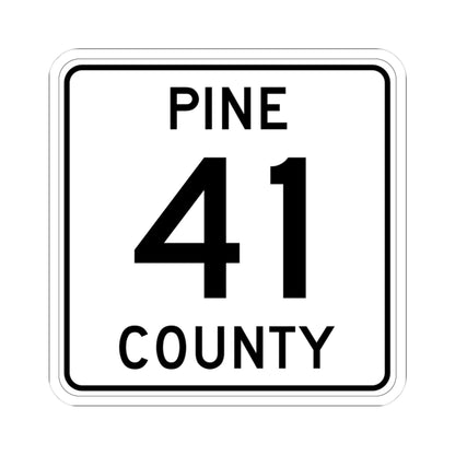 Pine County Route 41 MN (Minnesota) (Road Sign) STICKER Vinyl Kiss-Cut Decal