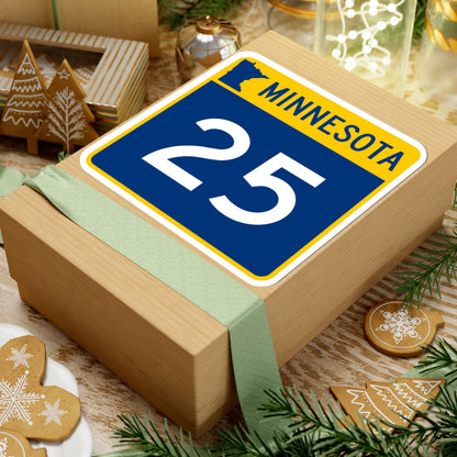 MN-25 (Minnesota) (Road Sign) STICKER Vinyl Kiss-Cut Decal