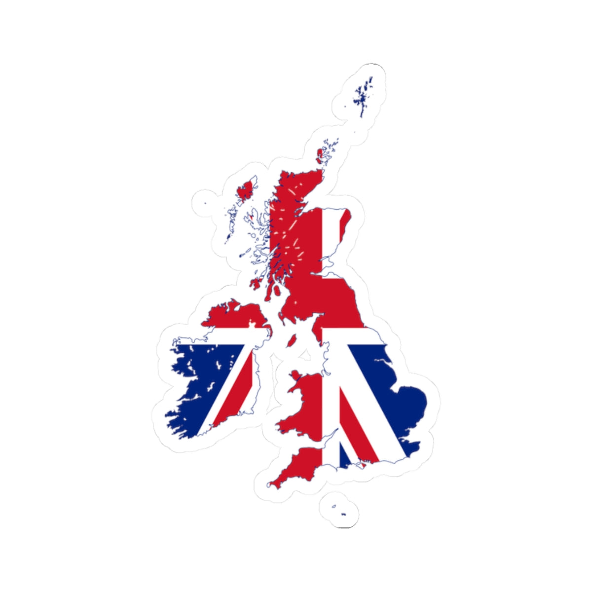 Flag map of the United Kingdom 1801-1922 (United Kingdom) STICKER Vinyl Kiss-Cut Decal