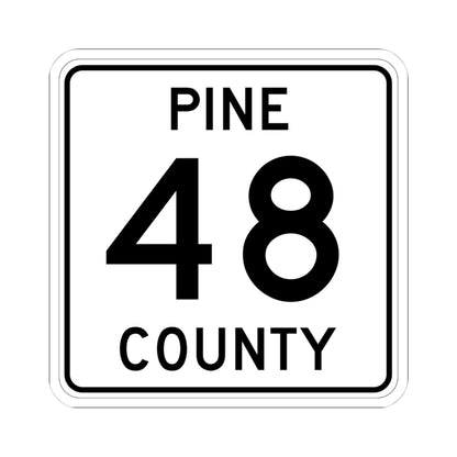 Pine County Route 48 MN (Minnesota) (Road Sign) STICKER Vinyl Kiss-Cut Decal