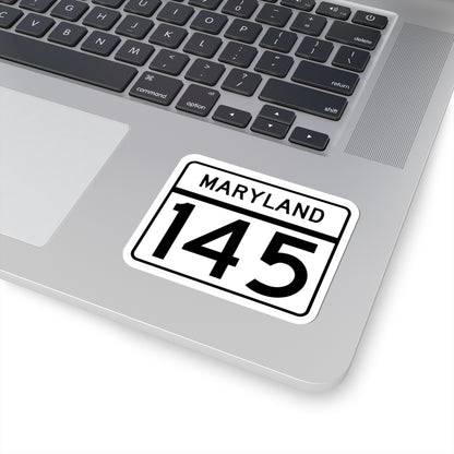 MD Route 145 (Maryland) (Road Sign) STICKER Vinyl Kiss-Cut Decal
