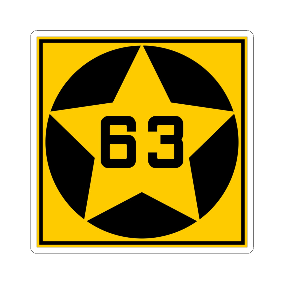 MN-63 1920 (Minnesota) (Road Sign) STICKER Vinyl Kiss-Cut Decal