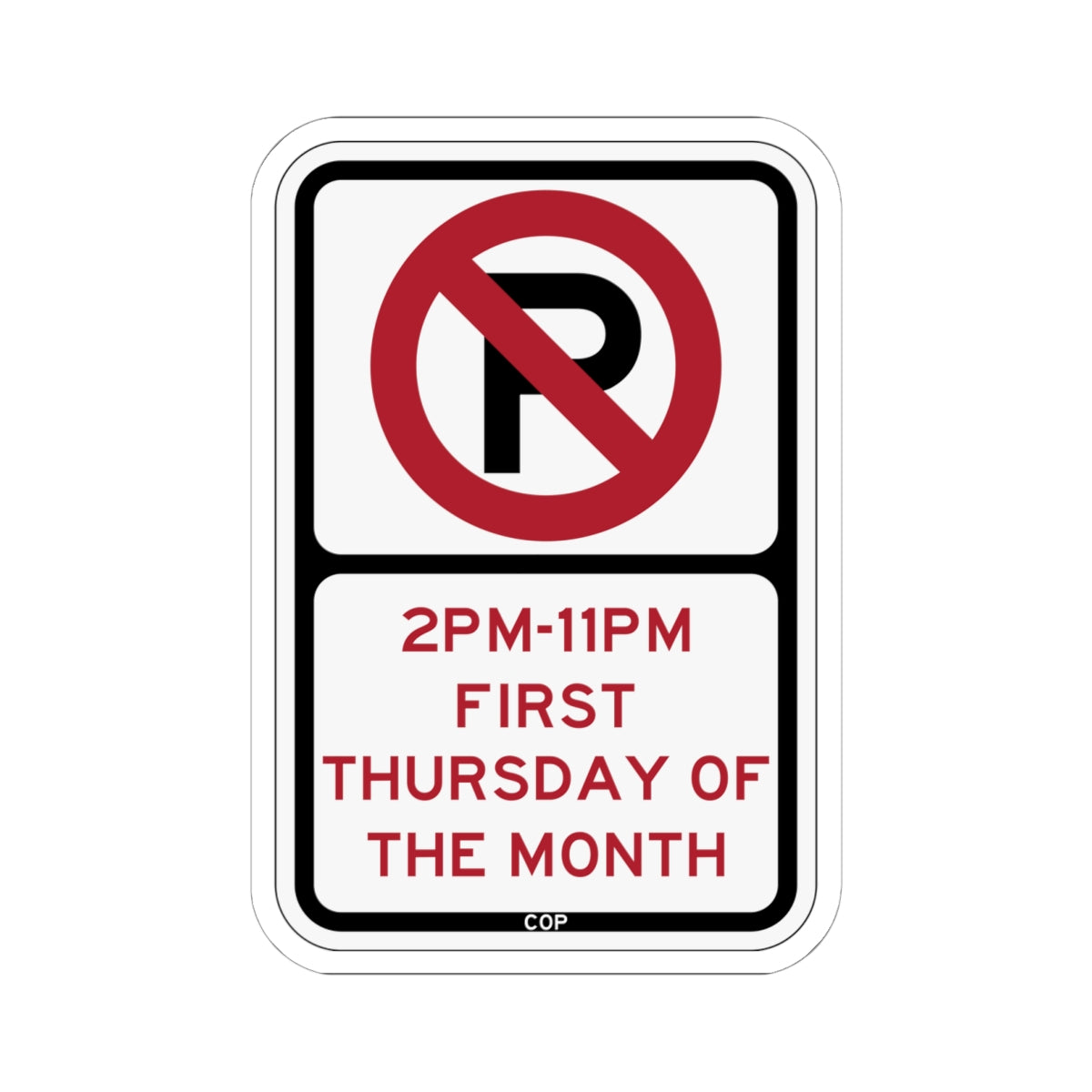PBOT Road sign P1275 (Oregon) (Road Sign) STICKER Vinyl Kiss-Cut Decal