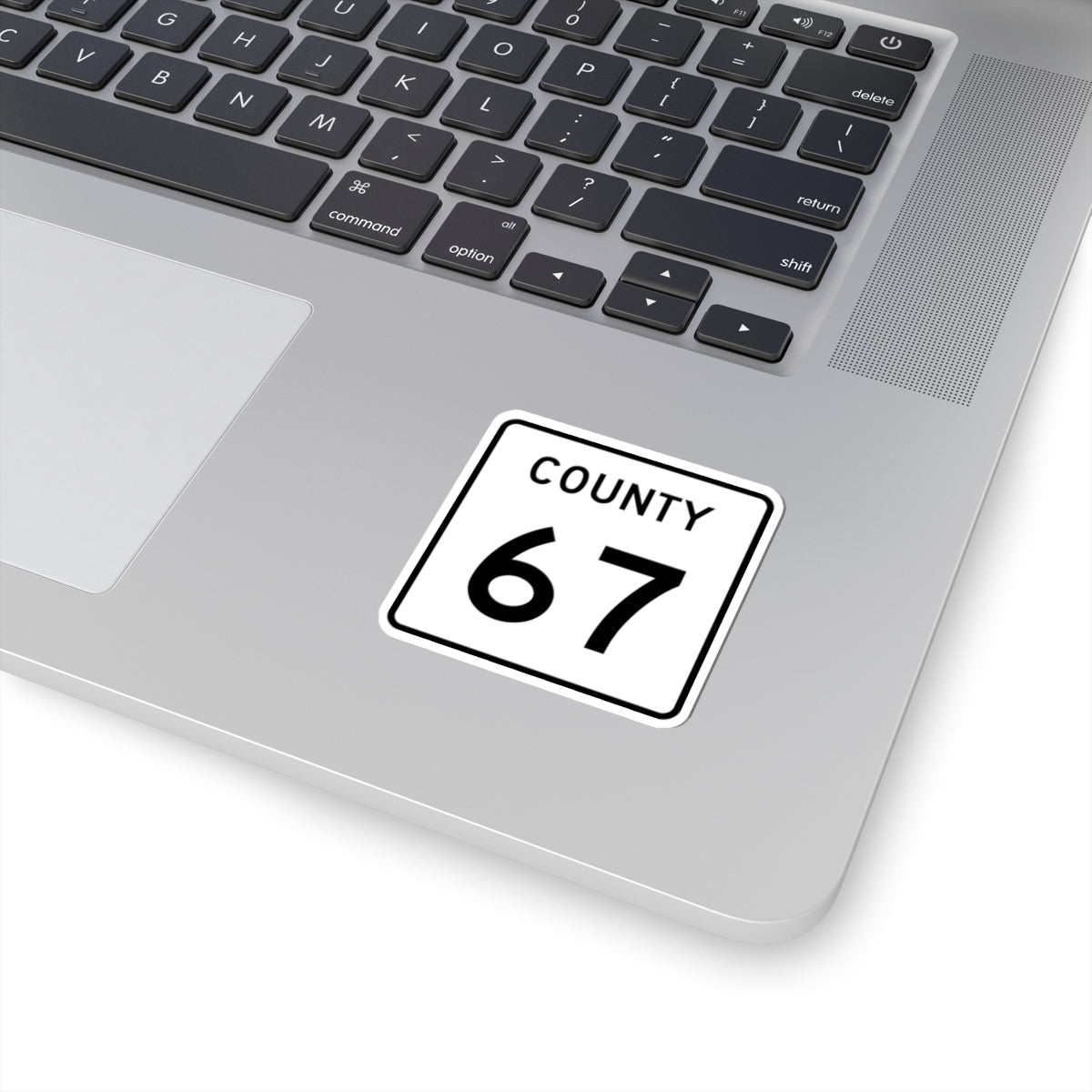 County 67 square (Minnesota) (Road Sign) STICKER Vinyl Kiss-Cut Decal