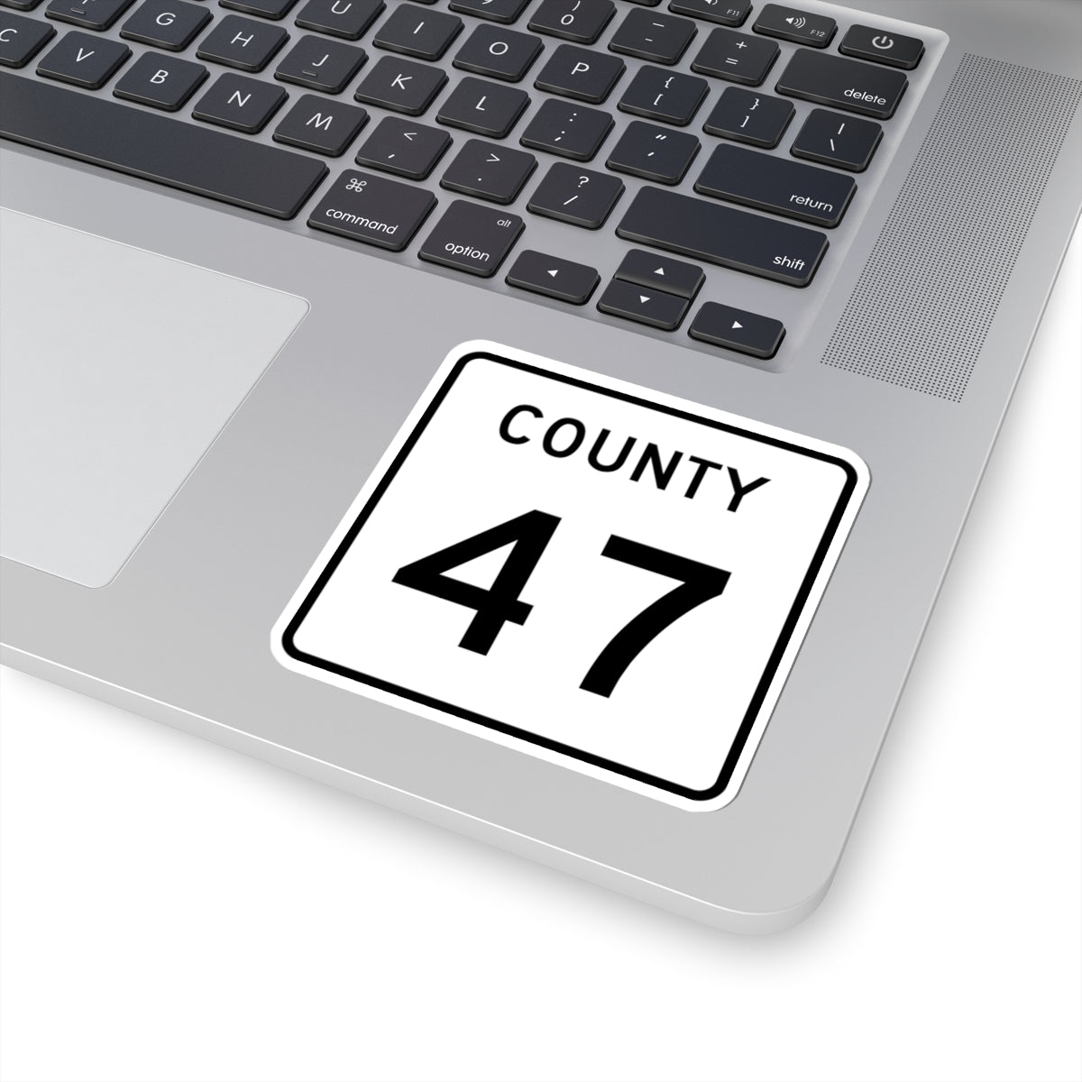 County 47 square (Minnesota) (Road Sign) STICKER Vinyl Kiss-Cut Decal