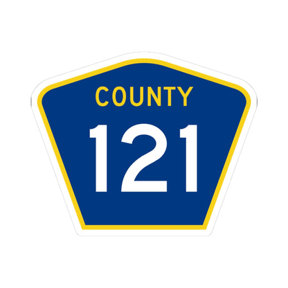 County 121 MN (Minnesota) (Road Sign) STICKER Vinyl Kiss-Cut Decal