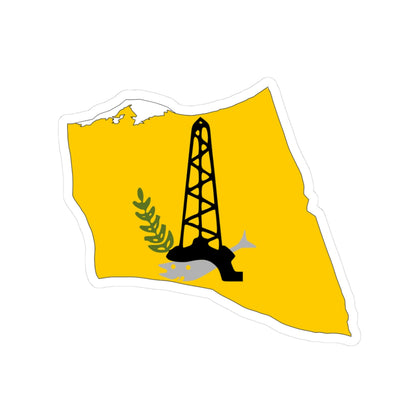 North Sinai Governorate Flag Map (Egypt) STICKER Vinyl Kiss-Cut Decal