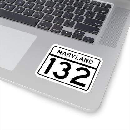 MD Route 132 (Maryland) (Road Sign) STICKER Vinyl Kiss-Cut Decal