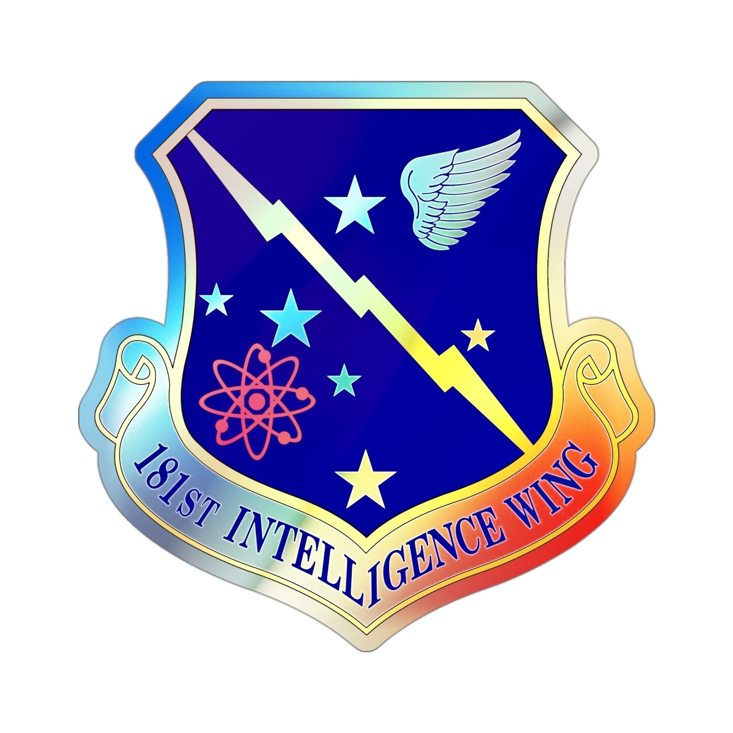 181st Intelligence Wing (U.S. Air Force) Holographic STICKER Die-Cut Vinyl Decal-3 Inch-The Sticker Space