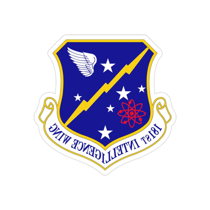 181st Intelligence Wing (U.S. Air Force) REVERSE PRINT Transparent STICKER-3" × 3"-The Sticker Space