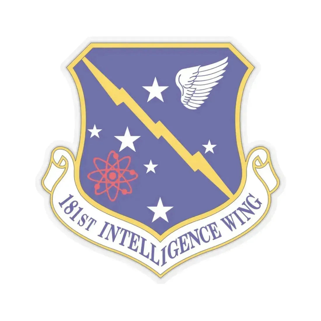 181st Intelligence Wing (U.S. Air Force) STICKER Vinyl Kiss-Cut Decal 4 Inch Transparent - The Sticker Space