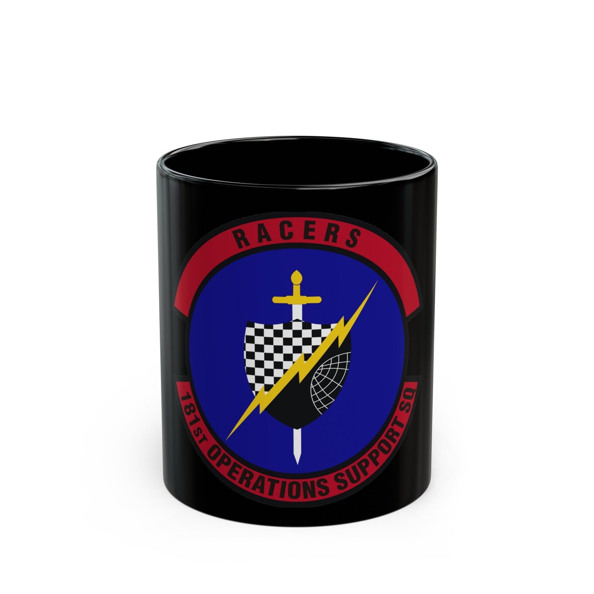 181st Operations Support Squadron (U.S. Air Force) Black Coffee Mug-11oz-The Sticker Space