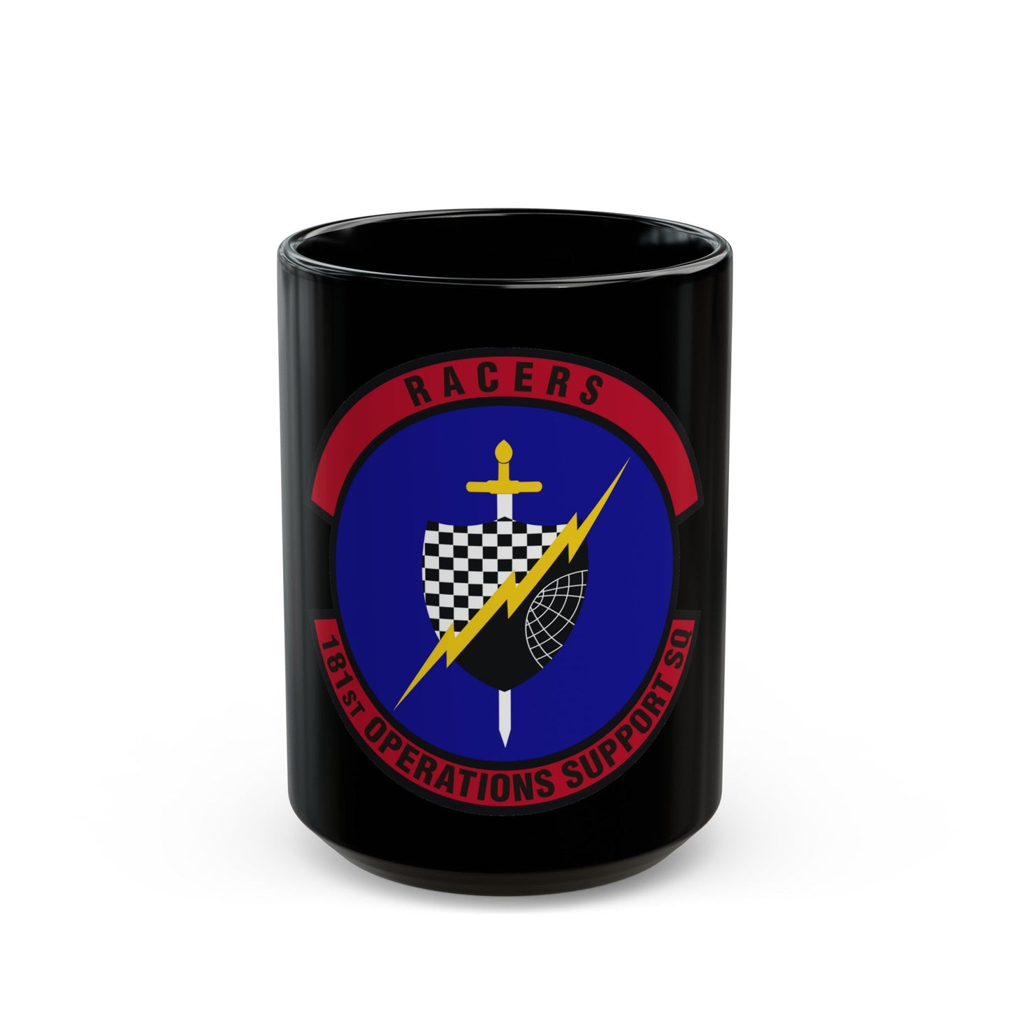 181st Operations Support Squadron (U.S. Air Force) Black Coffee Mug-15oz-The Sticker Space