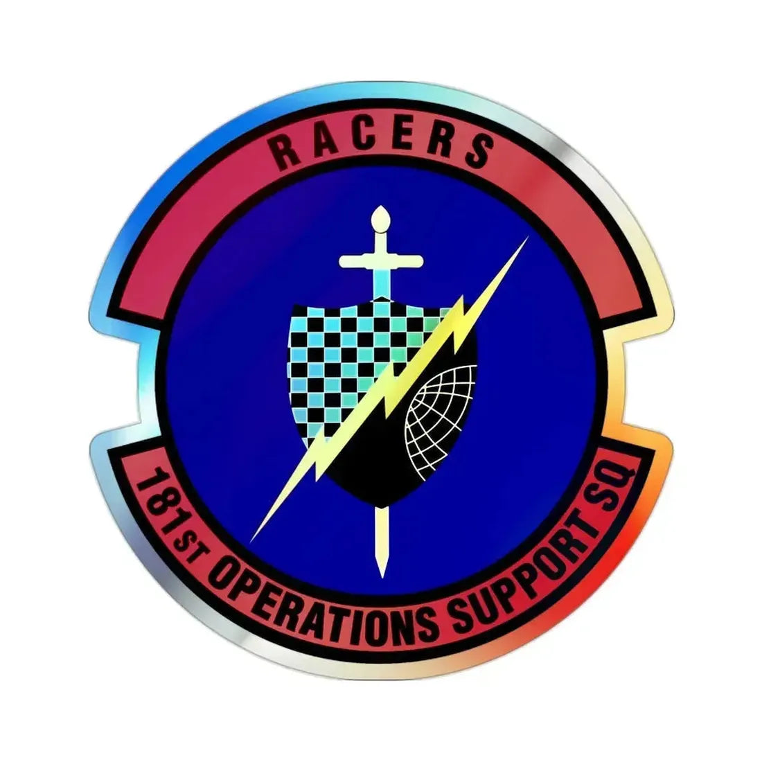 181st Operations Support Squadron (U.S. Air Force) Holographic STICKER Die-Cut Vinyl Decal 2 Inch Holographic - The Sticker Space