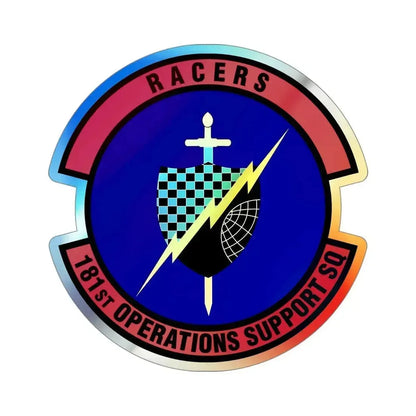 181st Operations Support Squadron (U.S. Air Force) Holographic STICKER Die-Cut Vinyl Decal 4 Inch Holographic - The Sticker Space