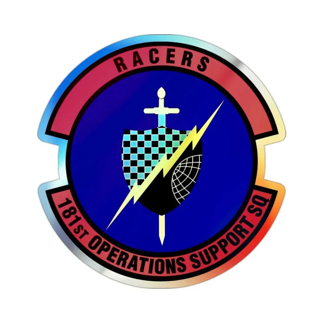 181st Operations Support Squadron (U.S. Air Force) Holographic STICKER Die-Cut Vinyl Decal - The Sticker Space