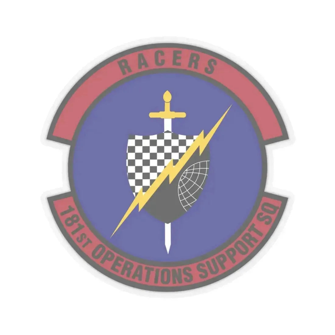 181st Operations Support Squadron (U.S. Air Force) STICKER Vinyl Kiss-Cut Decal 3 Inch Transparent - The Sticker Space