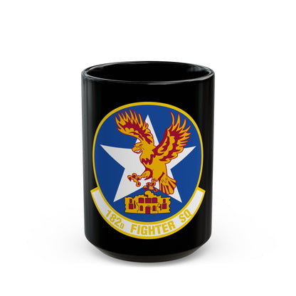 182 Fighter Squadron (U.S. Air Force) Black Coffee Mug-15oz-The Sticker Space