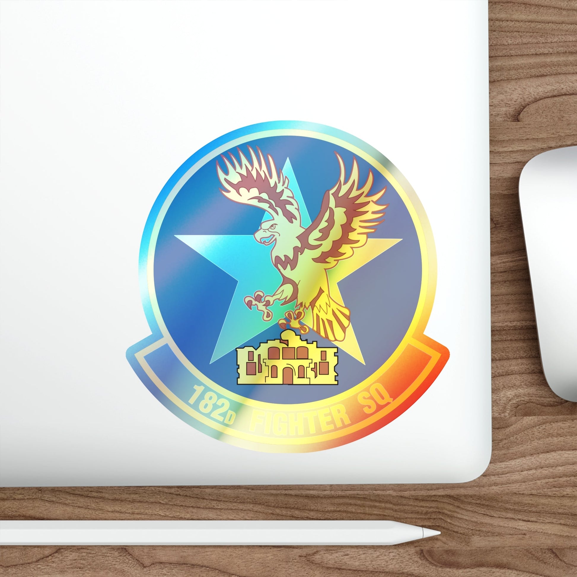 182 Fighter Squadron (U.S. Air Force) Holographic STICKER Die-Cut Vinyl Decal-The Sticker Space