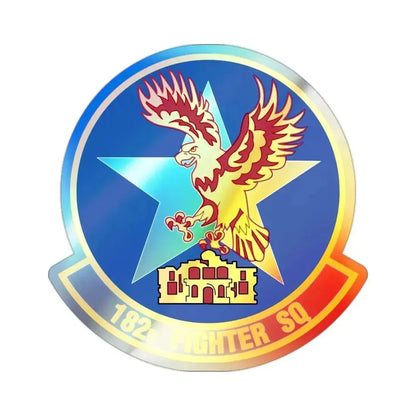 182 Fighter Squadron (U.S. Air Force) Holographic STICKER Die-Cut Vinyl Decal 2 Inch Holographic - The Sticker Space