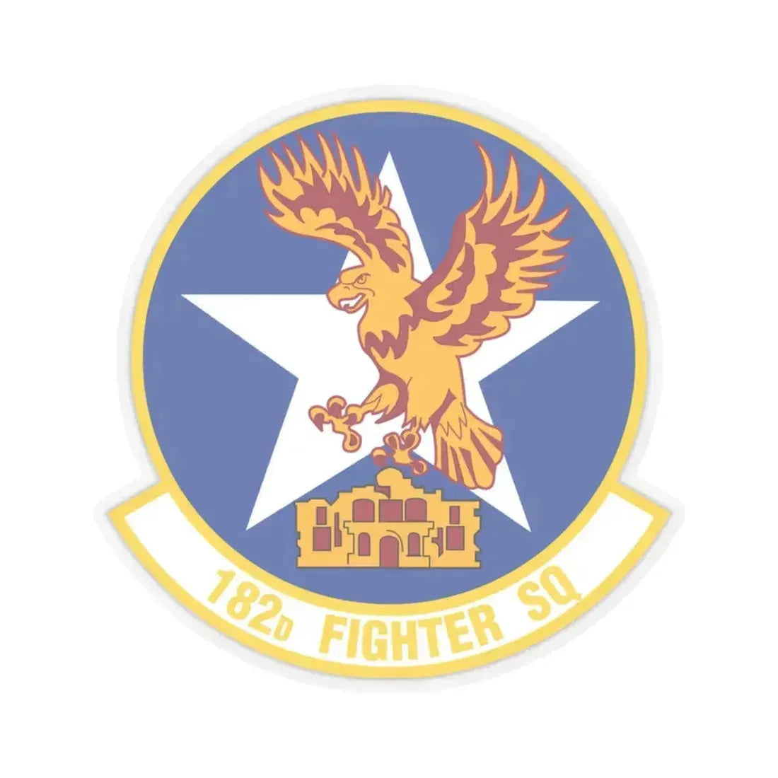 182 Fighter Squadron (U.S. Air Force) STICKER Vinyl Kiss-Cut Decal 3 Inch Transparent - The Sticker Space