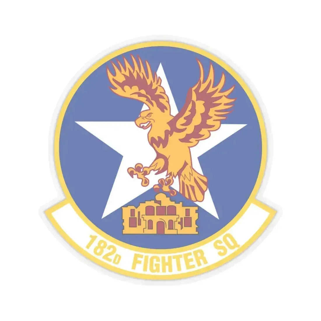 182 Fighter Squadron (U.S. Air Force) STICKER Vinyl Kiss-Cut Decal 4 Inch Transparent - The Sticker Space