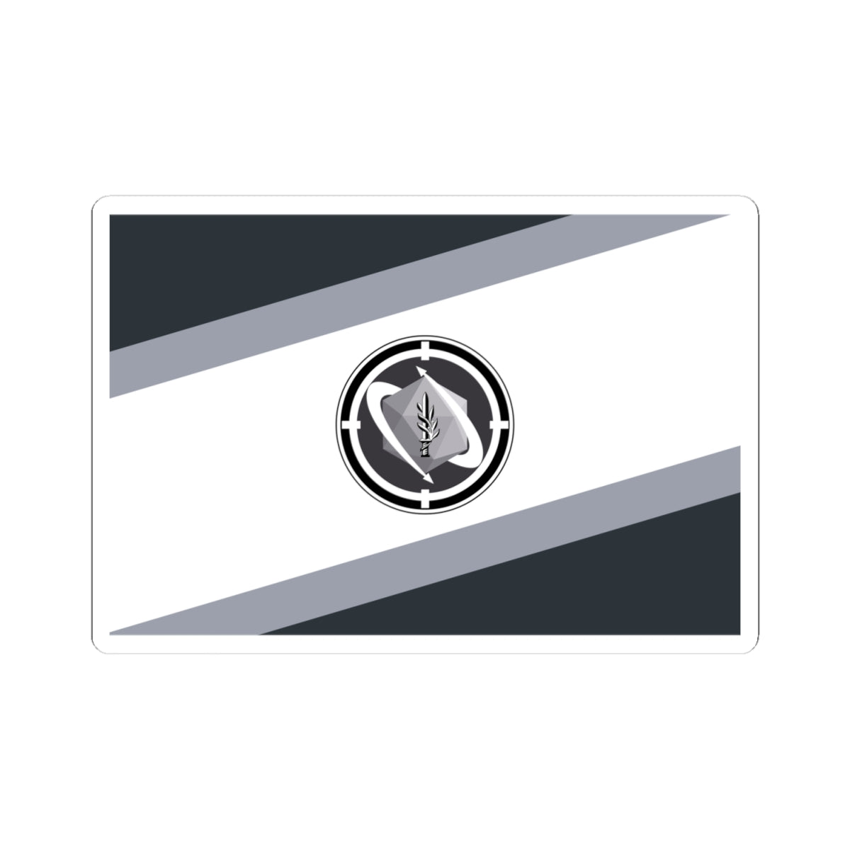 Flag of the Israeli Army Land Arm Gray (Israel) STICKER Vinyl Kiss-Cut Decal