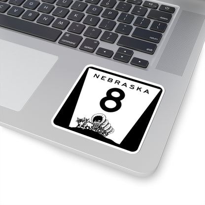 N-8 (Nebraska) (Road Sign) STICKER Vinyl Kiss-Cut Decal