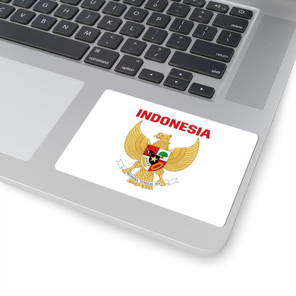 Indonesia coat of arms with name (Indonesia) STICKER Vinyl Kiss-Cut Decal