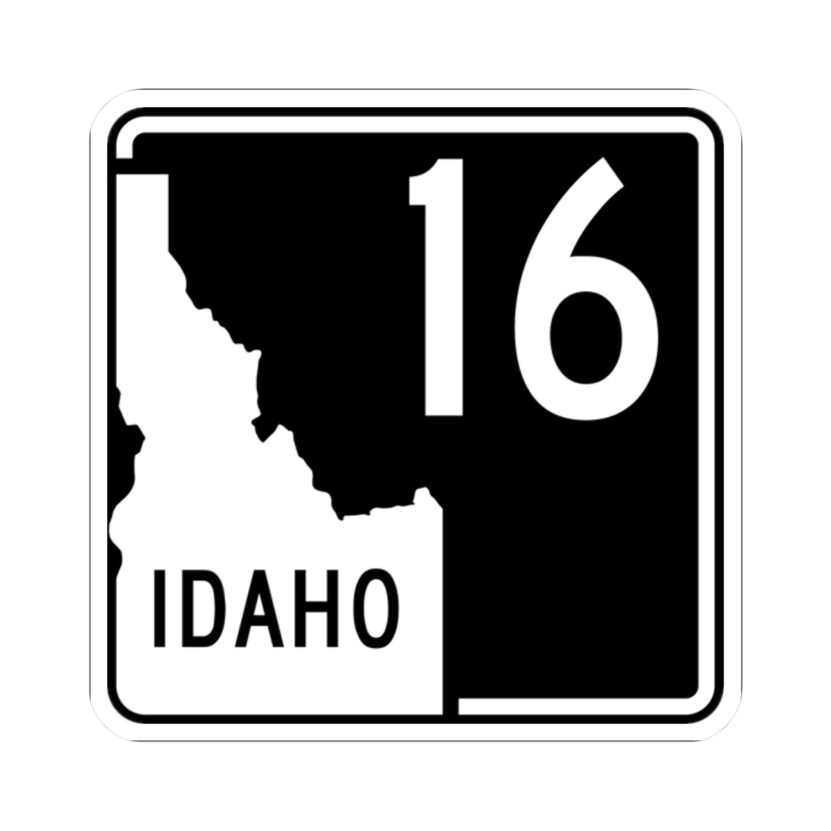 ID-16 (Idaho) (Road Sign) STICKER Vinyl Kiss-Cut Decal