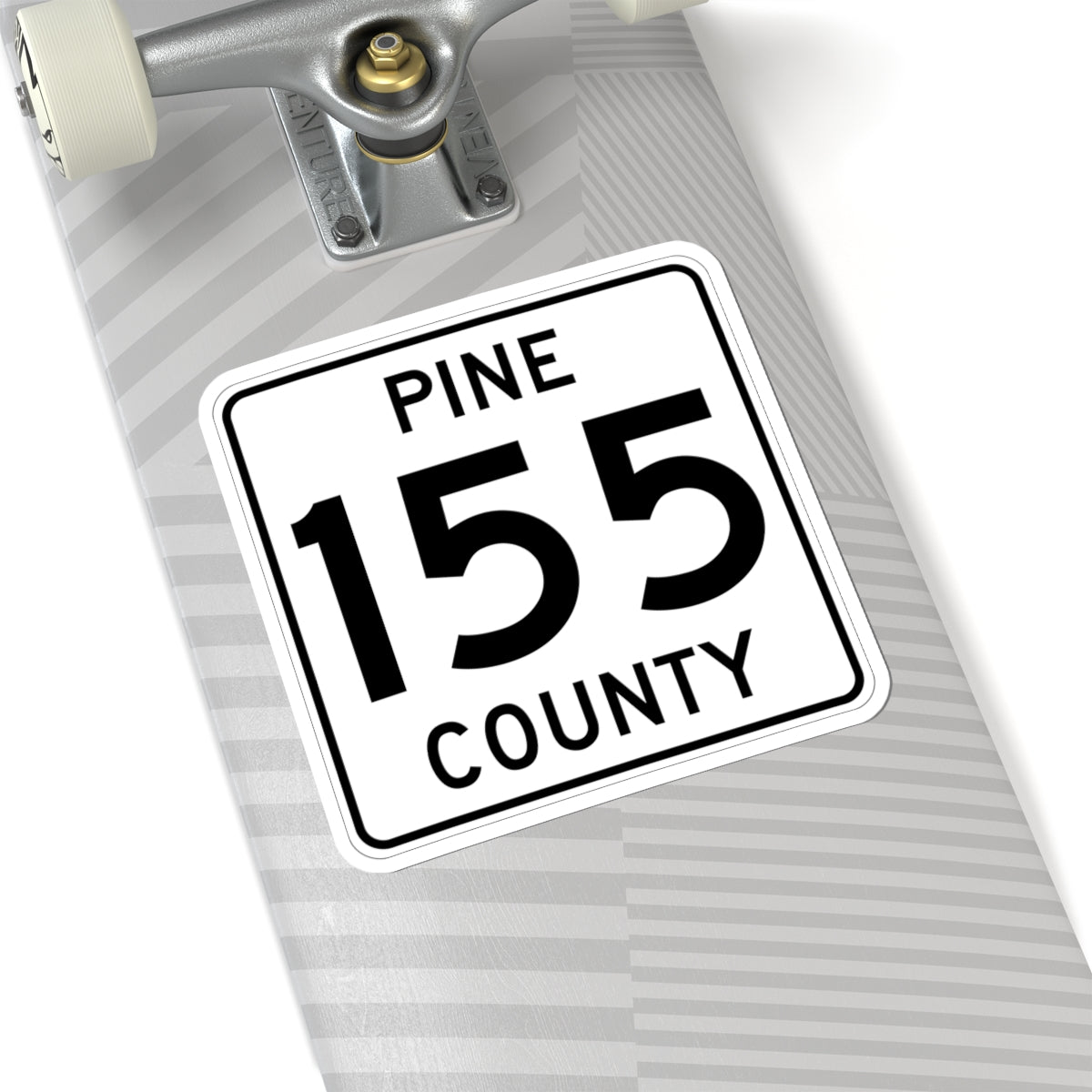 Pine County Route 155 MN (Minnesota) (Road Sign) STICKER Vinyl Kiss-Cut Decal
